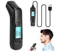 VFFNFF Breathalysers, Travel Portable Breathalyzer with USB, Professional Alcohol Tester With Hd Lcd Display and Non-Contact Blowing, Home Use Breathalyzer Kit for Party, Business Activities, Club