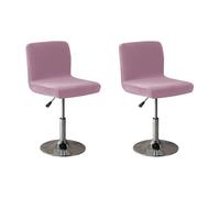 VFGFDJNDFX Bar Stool Covers Stretch Set of 2 4 6 Pieces, Velvet Vanity Chair Cover with Backs, Stool Cushion Slipcover for Room Dining Kitchen Pub (Pink,2-Pack)