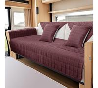 VFGFDJNDFX Caravan Sofa Covers Non Slip, Quilted Campervan Sofa Protectors From Pets, Soft Flannel Sofa Slipcovers for Rv Dinette (Purple,90 * 180cm)