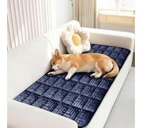 VFGFDJNDFX Slumber Paws Sofa Covers Velvet Quilting, Greek Key Pattern Non Slip Thick Couch Covers, Universal Sofa Protector for Corner Pets Living Room Caravan (Royal Blue,70x120cm /1 Piece)