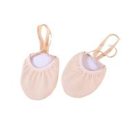 VFIDPSU Competition Dance Gymnastics Shoes Half Palm Four Sided Elastic Cloth Sports Shoes for Fitness and Exercise(Pink,M 35-36)