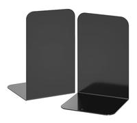 VFINE 2-Piece Black Metal Bookends for Heavy Books, Home Office