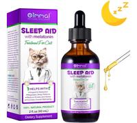 VFjVlVdG Cat Melatonin, 60ml Melatonin for Cats Helps to Support Restful Sleep for Your Cat - Cat Sleep Aid, Anxiety Relief & Promote Relaxation Bacon Flavor