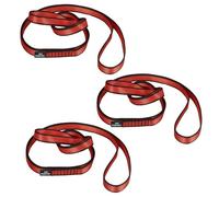 VFKENA 18MM Nylon Climbing Sling Runner 23KN CE2008/EN566 Strong Webbing Straps for Rock Climbing,Mountaineering, Rappelling, Swing, Yoga Hammock etc(Red, 120cm/ 48inch |Pack of 3)