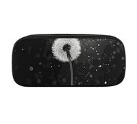 VFKLT Dandelion Black And White Pencil Case Portable Pencil Pouch Pen Bag Pencil Bag Makeup Bag Storage Bag Pencil Box Cosmetic Bag for Women Men Office