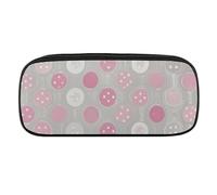 VFKLT Gray White Modern Polka Dot Pattern Pencil Case Portable Pencil Pouch Pen Bag Pencil Bag Makeup Bag Storage Bag Pencil Box Cosmetic Bag for Women Men Office