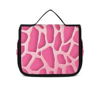 VFKLT Hanging Toiletry Bag Giraffe Texture Travel Makeup Bag Organizer Waterproof Cosmetic Bag for Women Men, white, 8.9 x 2.8 x 7.3 inch, Hanging Toiletry Bag