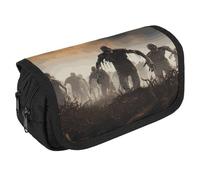 VFKLT Many Zombie Pencil Case Double Layer Pencil Pouch Large Capacity Pencil Bag Double Zipper Portable Pen Case Makeup Bag for Men Women Travel Business Office