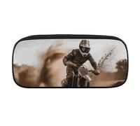 VFKLT Motocross Pencil Case Portable Pencil Pouch Pen Bag Pencil Bag Makeup Bag Storage Bag Pencil Box Cosmetic Bag for Women Men Office