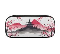 VFKLT Mount Fuji with Cherry Pencil Case Portable Pencil Pouch Pen Bag Pencil Bag Makeup Bag Storage Bag Pencil Box Cosmetic Bag for Women Men Office