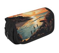 VFKLT Original Poster for Endless Summer Pencil Case Double Layer Pencil Pouch Large Capacity Pencil Bag Double Zipper Portable Pen Case Makeup Bag for Men Women Travel Business Office