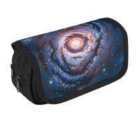 VFKLT Planet Stars And Galaxy Pencil Case Double Layer Pencil Pouch Large Capacity Pencil Bag Double Zipper Portable Pen Case Makeup Bag for Men Women Travel Business Office