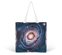 VFKLT Planet Stars And Galaxy Tote Bags for Women Canvas Handbag Reusable Grocery Bags Shoulder Purses Shopping Bag, Planet Stars and Galaxy, One Size