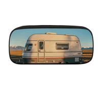 VFKLT You Make Me Happy Camper Trailer Pencil Case Portable Pencil Pouch Pen Bag Pencil Bag Makeup Bag Storage Bag Pencil Box Cosmetic Bag for Women Men Office