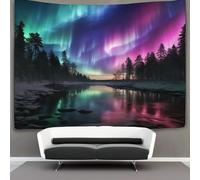 VFKLZCNYR 3D Aurora Print Wall Blanket Home Decoration Bedding Poster Wall Art Tapestry Tapestry Wall Hanging Soft Polyester for Bedroom Living Room, Dorm & Room Decor 130cmx150cm