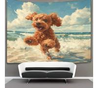 VFKLZCNYR 3D Cockapoo Printed Wall Blanket Home Decoration Bedding Poster Wall Art Tapestry Tapestries Wall Hanging Soft Polyester for Living Room Bedroom Dorm Deco 180cmx230cm