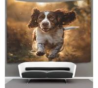 VFKLZCNYR 3D English Springer Spaniel Printed Wall Blanket Home Decoration Bedding Poster Wall Art Tapestry Tapestries Wall Hanging Soft Polyester for Kids Boys Girls Bedroom Living Room 150cmx200cm