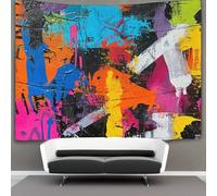 VFKLZCNYR 3D Graffiti Print Wall Blanket Home Decoration Bedding Poster Wall Art Tapestry Tapestries Wall Hanging Soft Polyester for Bedroom Living Room, Dorm & Room Decor 180cmx230cm