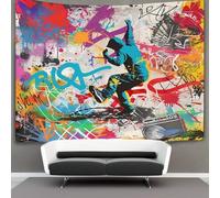 VFKLZCNYR 3D Graffiti Print Wall Blanket Home Decoration Bedding Poster Wall Art Tapestry Wall Hanging Tapestry Soft Polyester for Living Room Bedroom Dorm Decor 150cmx200cm