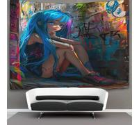 VFKLZCNYR 3D Graffiti Printed Wall Blanket Home Decoration Bedding Poster Wall Art Tapestry Tapestry Wall Hanging Soft Polyester for Bedroom Living Room, Dorm & Room Decor 70cmx100cm