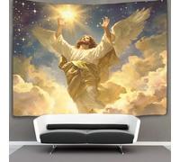 VFKLZCNYR 3D Jesus Print Wall Blanket Home Decoration Bedding Poster Wall Art Tapestry Wall Hanging Tapestries Soft Polyester for Bedroom,Decorations Beach Blanket College Dorm 180cmx230cm