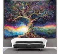 VFKLZCNYR 3D Life Tree Print Wall Blanket Home Decoration Bedding Poster Wall Art Tapestry Wall Hanging Tapestry Soft Polyester for Bedroom Living Room, Dorm & Room Decor 180cmx230cm
