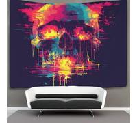 VFKLZCNYR 3D Skull Print Wall Blanket Home Decoration Bedding Poster Wall Art Tapestry Tapestry Wall Hanging Soft Polyester for Bedroom Living Room Dorm Home Decorations 70cmx100cm