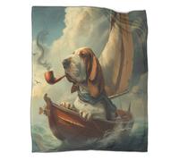 VFKLZCNYR Basset Hound Dog Super Soft Blanket Custom Design Soft Fluffy Breathable Warm Flannel Fleece Blanket Perfect for Couch Sofa Or Bed Beautiful 3D Printed 80x90inch(200x230cm)