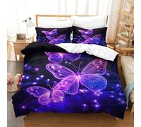 VFKLZCNYR Butterfly Duvet Cover Sets 3 PCS Hotel Quality Quilt Cover Bedding Sets Bed Covers with Pillowcases with Zipper Closure Ultra Soft Anti Allergic Microfiber King(220x240cm)