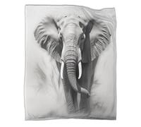 VFKLZCNYR Elephant Cosy Fluffy Luxurious Printed Fleece Throw Blanket,3D Design Sofa Couch Bed Blanket,Soft Warm Microfiber Sport Bedding for Bed Couch 40x50inch(100x130cm)