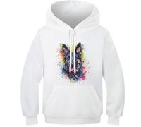 VFKLZCNYR German Shepherds Boys Girls Hoodie 3D Hoodies Cool Funny Graphic Printed Pullover Sweatshirts with Pocket Athletic Casual for Children Clothes 9-11Y