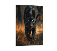 VFKLZCNYR Leopard 3D Pictures for Paintings Canvas Wall Art Modern Artwork Home Decor Giclee Framed Stretched Ready to Hang 16x24inch(40x60cm)
