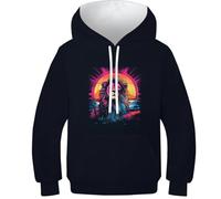 VFKLZCNYR Lion 3D Printed Kids Hoodie - Breathable, Lightweight, Quick Dry Pullover for Boys & Girls - For Spring Summer & Walking Athletic Casual with Pocket for Children Clothes 10-12Y