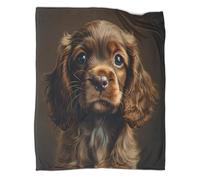 VFKLZCNYR Springer Spaniel Homeware 3D Design Luxurious Super Soft Warm Fluffy Breathable And Cosy Throws Faux Fur Fleece Sofa And Bed Flannel Blankets 60x80inch(150x200cm)