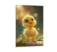 VFKLZCNYR Yellow Duck 3D Canvas Wall Art - Non-woven Canvas Prints Image Framed Artwork Painting Picture Photo Home Decoration - Like Painted 16x24inch(40x60cm)