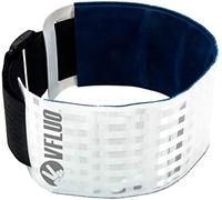 VFLUO ARMTECH™, Retro reflective armband, adjustable and elastic, Night visibility, for motorcycle/Scooter/Bike/Pedestrian, White