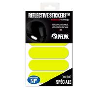 VFLUO - Kit of 4 Retro Reflective Motorcycle Helmet Stickers - Approved Stickers FR Size - High Visibility, 3M™ Technology - Colours and Design - Maximum Adhesion