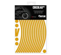VFLUO - Motorcycle Reflective Wheel Stripes kit, 1 Wheel Rim Stickers Pack, 3M Technology™ - High lateral Visibility, Discreet and Design, Easy Installation