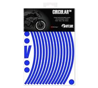 VFLUO - Motorcycle Reflective Wheel Stripes kit, 1 Wheel Rim Stickers Pack, 3M Technology™ - High lateral Visibility, Discreet and Design, Easy Installation