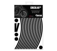 VFLUO - Retro Reflective Motorcycle Rim Stickers Kit for 1 Wheel, 3M Technology™ - High Side Visibility - Discreet and Design - Easy Installation