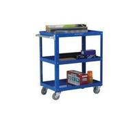 Slingsby Adjustable Steel Tray Workshop Trolleys With Three Shelves , H x W x L