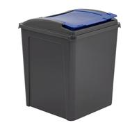 VFM 384290 Recycling Bin with Lid, Grey Blue