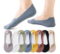VFM 6/8 Pairs Women's No Show Ultra Low Cut Liner Socks - Ice Feeling, Non-Slip, Invisible, Thin, 8pairs-8 Colors Not Random, 4-8 UK