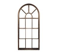 VFM - Arched Garden Mirror Mirror for Gardens Distressed for Walls Indoor & Outdoor Mirror, Durable & Elegant Panelled Mirror - 34.5cm 69.5 x 2.5cm Bronze