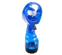 VFM - Blue Cooling Mist Fan With Lanyard, Handheld Spray Cooler, Portable Personal Device for Travel, Camping, Outdoor Use On Hot Days