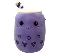 VFM - Boba Tea Soft Toy Purple Bubble Tea Plush Pillow, Cute Soft Stuffed Toy Plush Toy Cute Stuffed Plushie, Gifts for Birthday, Valentine's Day Christmas- 1 X Grape 15cm