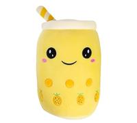 VFM - Boba Tea Soft Toy White Bubble Tea Plush Pillow, Cute Soft Stuffed Toy Plush Toy Cute Stuffed Plushie, Gifts for Birthday, Valentine's Day Christmas- 1 X Pineapple 15cm
