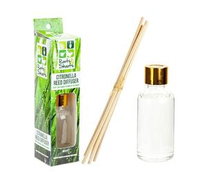 VFM - Citronella Reed Diffuser 30Ml Natural Insect Repellent, Summer Evening Summer Nights Pests Décor Camping Night Time Patio, Hiking, Outdoor, Citronella - 8cm