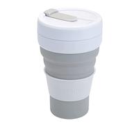 VFM - Collapsible Travel Cup, Spill Proof Pop Up Grande (Grey) Outdoor Leisure, Durable, Camping, Holiday, Outdoor Living, Fishing, Travelling, Dining Alfresco