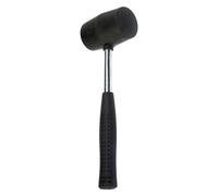 VFM e-Store - 12Oz Rubber Mallet Steel Shaft High Quality DIY Camping - Travel Holiday Accessories for Summer - 27cm x 8. 5cm Black X 1